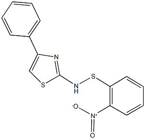 2-[({2-nitrophenyl}sulfanyl)amino]-4-phenyl-1,3-thiazole 结构式