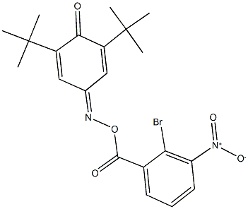 2,6-ditert-butylbenzo-1,4-quinone 4-(O-{2-bromo-3-nitrobenzoyl}oxime) 结构式