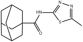 N-(5-methyl-1,3,4-thiadiazol-2-yl)-1-adamantanecarboxamide 结构式