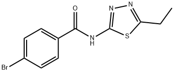 4-bromo-N-(5-ethyl-1,3,4-thiadiazol-2-yl)benzamide 结构式