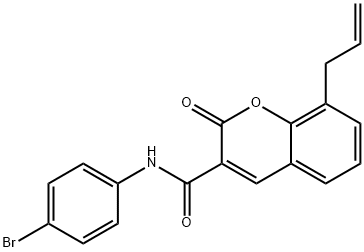 8-allyl-N-(4-bromophenyl)-2-oxo-2H-chromene-3-carboxamide 结构式