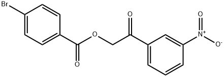 2-{3-nitrophenyl}-2-oxoethyl 4-bromobenzoate 结构式