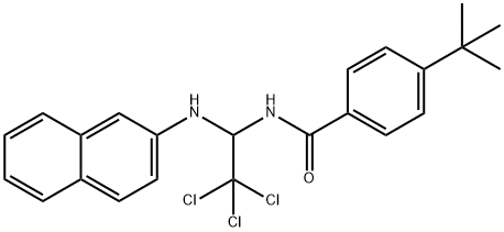 4-tert-butyl-N-[2,2,2-trichloro-1-(2-naphthylamino)ethyl]benzamide 结构式