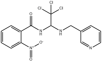 2-nitro-N-{2,2,2-trichloro-1-[(pyridin-3-ylmethyl)amino]ethyl}benzamide 结构式