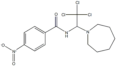 N-[1-(1-azepanyl)-2,2,2-trichloroethyl]-4-nitrobenzamide 结构式