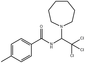 N-(1-azepan-1-yl-2,2,2-trichloroethyl)-4-methylbenzamide 结构式