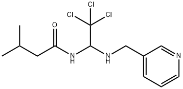 3-methyl-N-{2,2,2-trichloro-1-[(3-pyridinylmethyl)amino]ethyl}butanamide 结构式