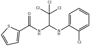 N-[2,2,2-trichloro-1-(2-chloroanilino)ethyl]-2-thiophenecarboxamide 结构式