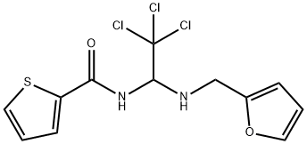 N-{2,2,2-trichloro-1-[(2-furylmethyl)amino]ethyl}-2-thiophenecarboxamide 结构式