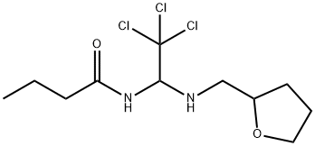 N-{2,2,2-trichloro-1-[(tetrahydrofuran-2-ylmethyl)amino]ethyl}butanamide 结构式