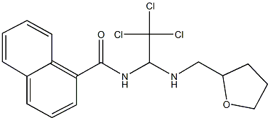 N-{2,2,2-trichloro-1-[(tetrahydrofuran-2-ylmethyl)amino]ethyl}-1-naphthamide 结构式