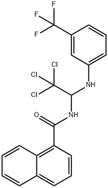 N-{2,2,2-trichloro-1-[3-(trifluoromethyl)anilino]ethyl}-1-naphthamide 结构式