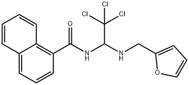 N-{2,2,2-trichloro-1-[(2-furylmethyl)amino]ethyl}-1-naphthamide 结构式