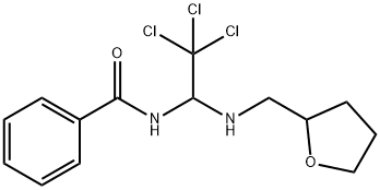 N-{2,2,2-trichloro-1-[(tetrahydrofuran-2-ylmethyl)amino]ethyl}benzamide 结构式