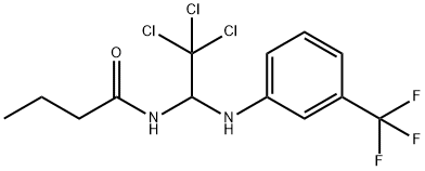 N-{2,2,2-trichloro-1-[3-(trifluoromethyl)anilino]ethyl}butanamide 结构式