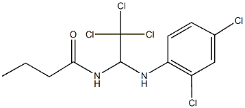 N-[2,2,2-trichloro-1-(2,4-dichloroanilino)ethyl]butanamide 结构式