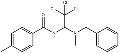 N-{1-[benzyl(methyl)amino]-2,2,2-trichloroethyl}-4-methylbenzamide 结构式