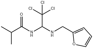 2-methyl-N-{2,2,2-trichloro-1-[(2-furylmethyl)amino]ethyl}propanamide 结构式