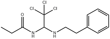 N-{2,2,2-trichloro-1-[(2-phenylethyl)amino]ethyl}propanamide 结构式