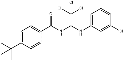 4-tert-butyl-N-[2,2,2-trichloro-1-(3-chloroanilino)ethyl]benzamide 结构式