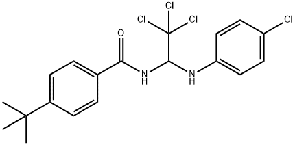 4-tert-butyl-N-[2,2,2-trichloro-1-(4-chloroanilino)ethyl]benzamide 结构式