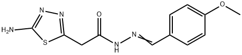 2-(5-amino-1,3,4-thiadiazol-2-yl)-N'-(4-methoxybenzylidene)acetohydrazide 结构式