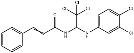 3-phenyl-N-[2,2,2-trichloro-1-(3,4-dichloroanilino)ethyl]acrylamide 结构式