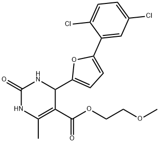 2-methoxyethyl 4-[5-(2,5-dichlorophenyl)-2-furyl]-6-methyl-2-oxo-1,2,3,4-tetrahydro-5-pyrimidinecarboxylate 结构式