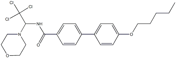 4'-(pentyloxy)-N-[2,2,2-trichloro-1-(4-morpholinyl)ethyl][1,1'-biphenyl]-4-carboxamide 结构式