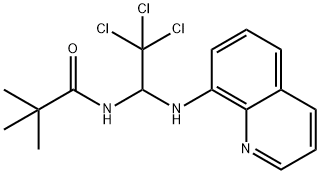 2,2-dimethyl-N-[2,2,2-trichloro-1-(8-quinolinylamino)ethyl]propanamide 结构式