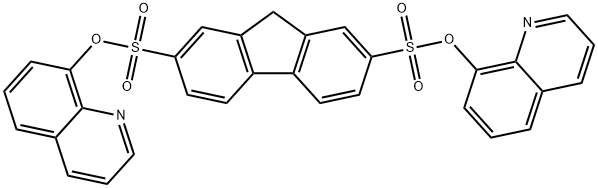 diquinolin-8-yl 9H-fluorene-2,7-disulfonate 结构式