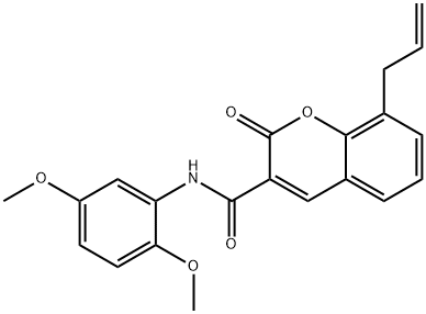 8-allyl-N-(2,5-dimethoxyphenyl)-2-oxo-2H-chromene-3-carboxamide 结构式
