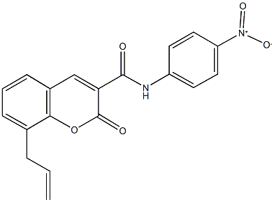 8-allyl-N-{4-nitrophenyl}-2-oxo-2H-chromene-3-carboxamide 结构式