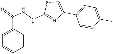 N'-[4-(4-methylphenyl)-1,3-thiazol-2-yl]benzohydrazide 结构式