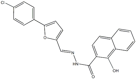 N'-{[5-(4-chlorophenyl)-2-furyl]methylene}-1-hydroxy-2-naphthohydrazide 结构式