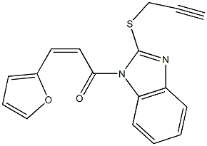 1-[3-(2-furyl)acryloyl]-2-(2-propynylsulfanyl)-1H-benzimidazole 结构式