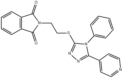 2-(2-{[4-phenyl-5-(4-pyridinyl)-4H-1,2,4-triazol-3-yl]sulfanyl}ethyl)-1H-isoindole-1,3(2H)-dione 结构式