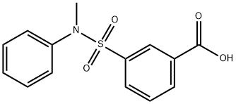 3-[甲基(苯基)氨磺酰基]苯甲酸 结构式