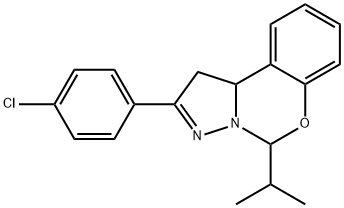 2-(4-chlorophenyl)-5-isopropyl-1,10b-dihydropyrazolo[1,5-c][1,3]benzoxazine 结构式