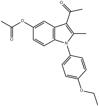 3-acetyl-1-(4-ethoxyphenyl)-2-methyl-1H-indol-5-yl acetate 结构式