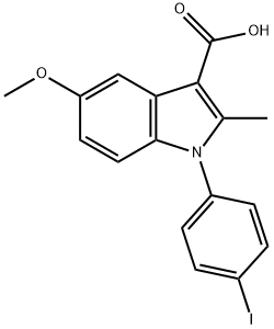 1-(4-iodophenyl)-5-methoxy-2-methyl-1H-indole-3-carboxylic acid 结构式