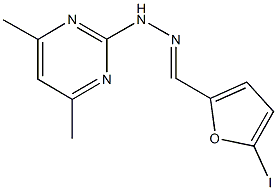 5-iodo-2-furaldehyde (4,6-dimethylpyrimidin-2-yl)hydrazone 结构式