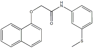 N-[3-(methylsulfanyl)phenyl]-2-(1-naphthyloxy)acetamide 结构式