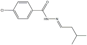 4-chloro-N'-(3-methylbutylidene)benzohydrazide 结构式