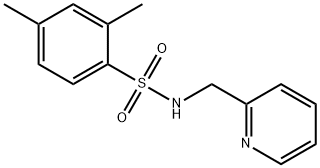 2,4-dimethyl-N-(2-pyridinylmethyl)benzenesulfonamide 结构式