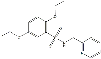 2,5-diethoxy-N-(2-pyridinylmethyl)benzenesulfonamide 结构式