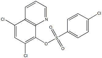 5,7-dichloro-8-quinolinyl 4-chlorobenzenesulfonate 结构式