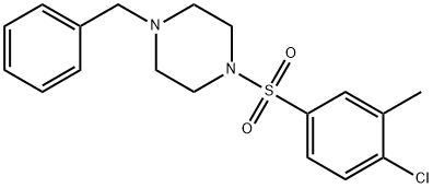 1-benzyl-4-[(4-chloro-3-methylphenyl)sulfonyl]piperazine 结构式