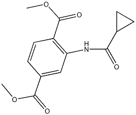 dimethyl 2-[(cyclopropylcarbonyl)amino]terephthalate 结构式