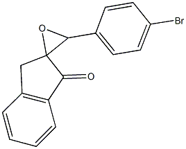 2-(4-bromophenyl)spiro[oxirane3,2'-{1'-indanone}] 结构式